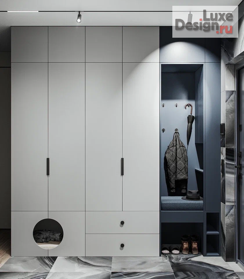 Дизайн интерьера трехкомнатной квартиры "Современный интерьер квартиры 83 м.кв с интересной перепланировкой." (фото 17)