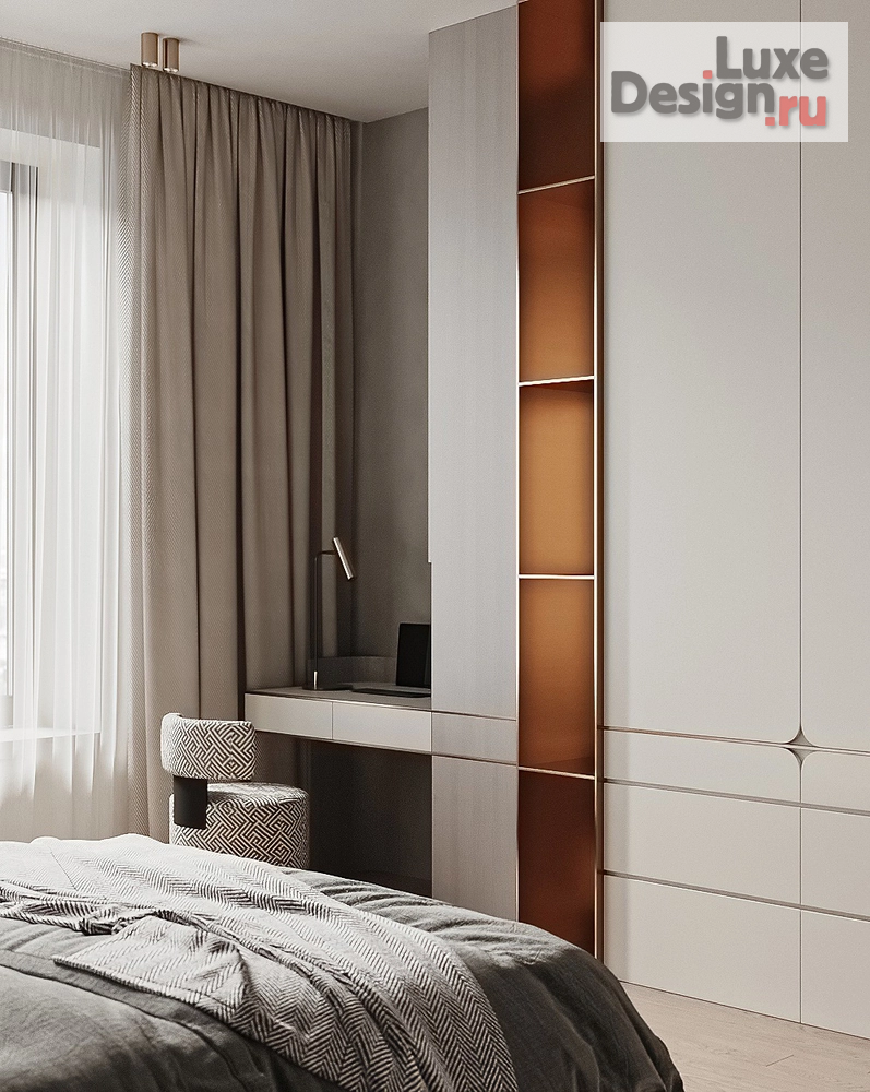 Дизайн интерьера трехкомнатной квартиры "Дизайн-проект интерьера квартиры в ЖК Символ" (фото 12)