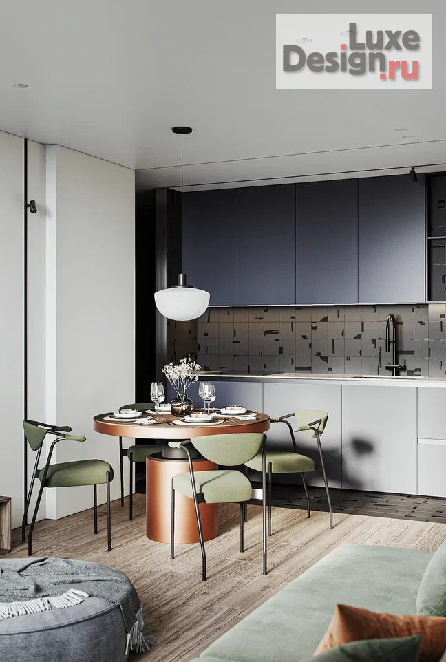 Дизайн интерьера трехкомнатной квартиры "Современный интерьер квартиры 83 м.кв с интересной перепланировкой." (фото 3)