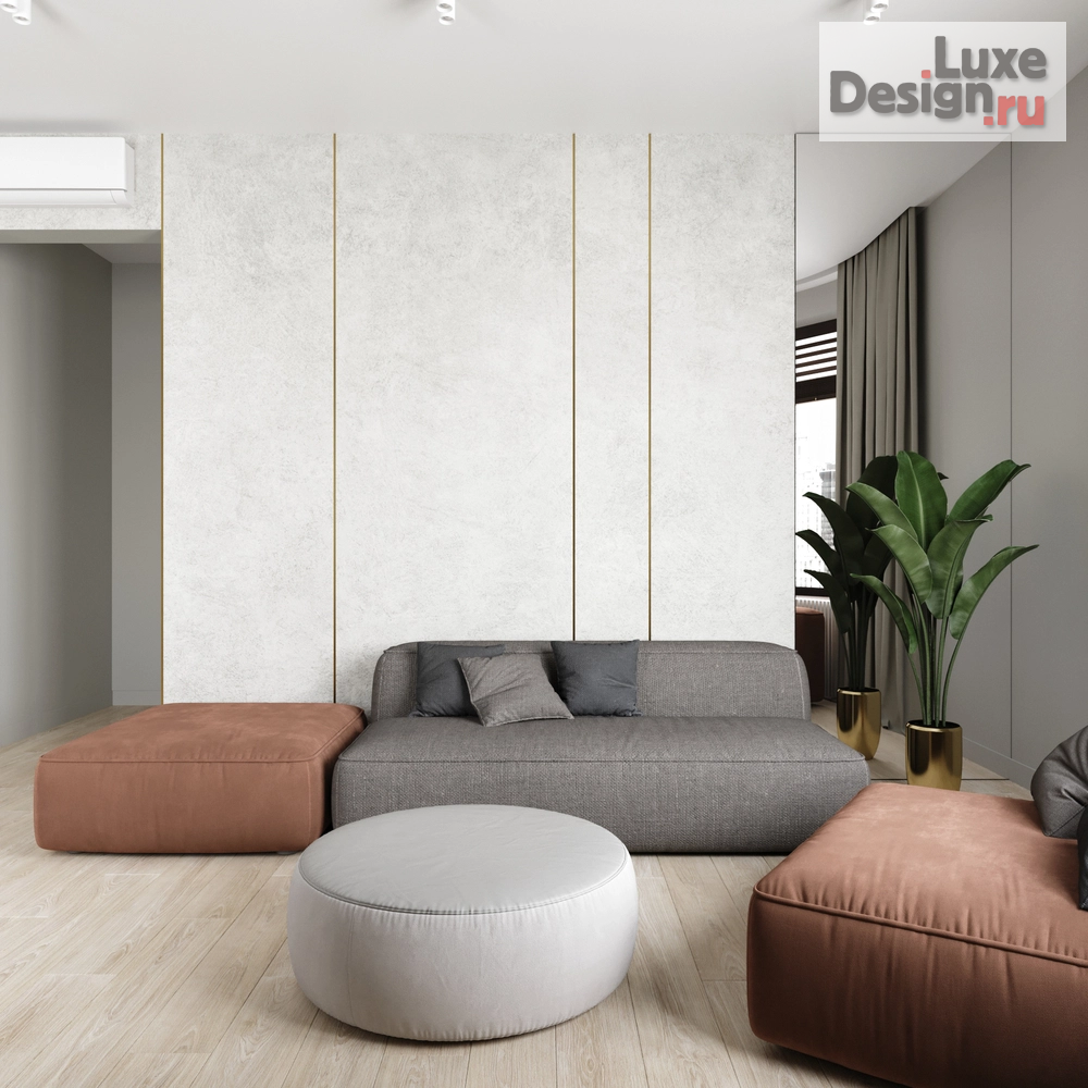 Дизайн интерьера трехкомнатной квартиры "Дизайн-проект интерьера квартиры в ЖК Символ" (фото 6)