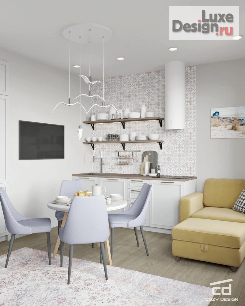 Дизайн интерьера двухкомнатной квартиры "Дизайн-проект квартиры в Пушкине" (фото 3)