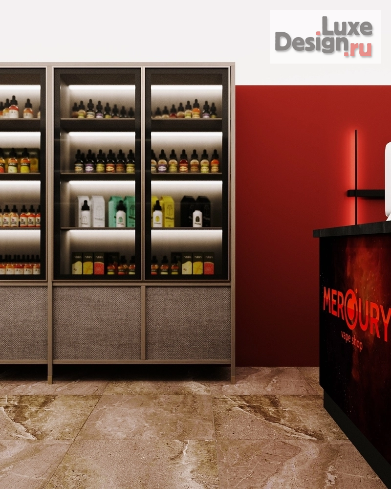 Дизайн интерьера шоу-рума "Дизайн сети вейпшопов" (фото 3)