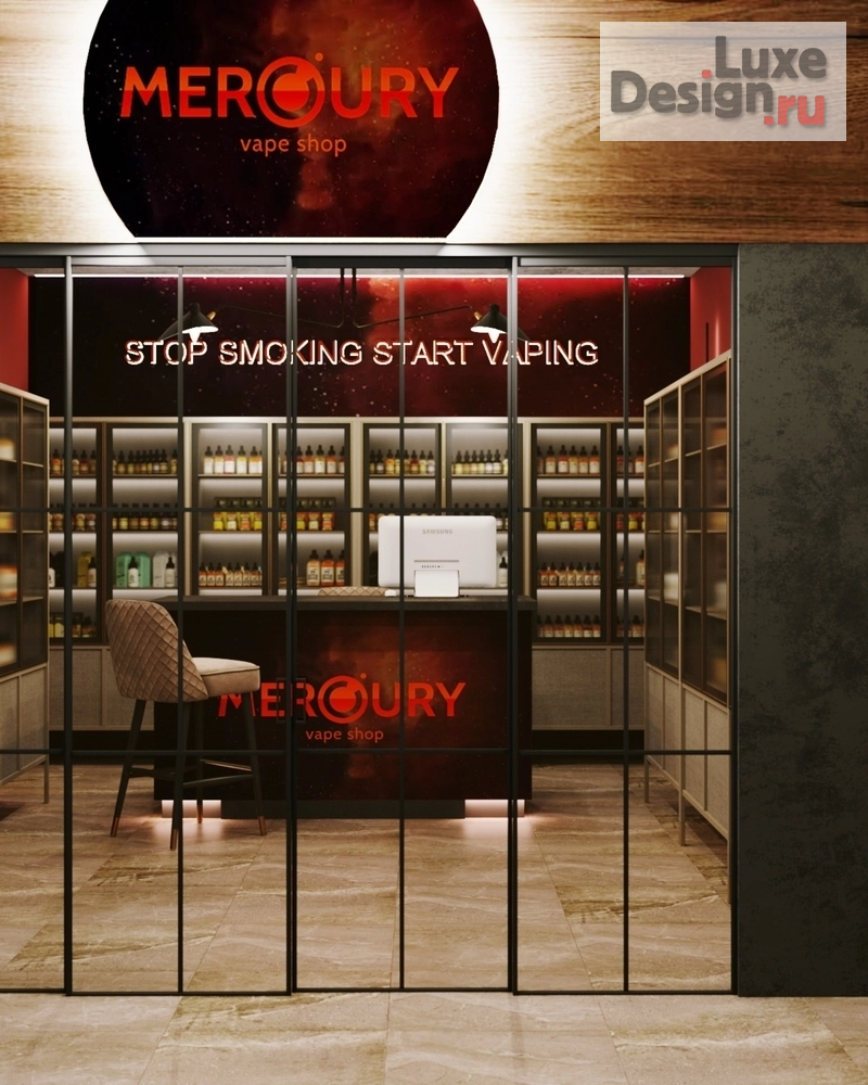 Дизайн интерьера шоу-рума "Дизайн сети вейпшопов" (фото 10)
