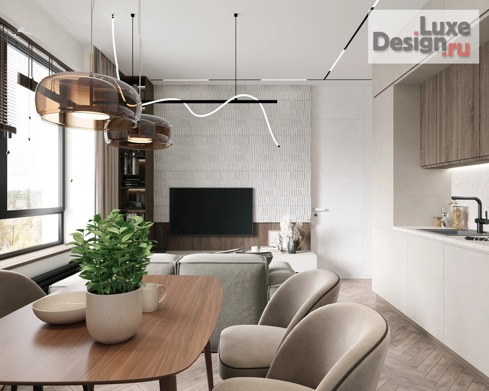 Дизайн интерьера однокомнатной квартиры "Квартира 40м2 в Москве" (фото 6)