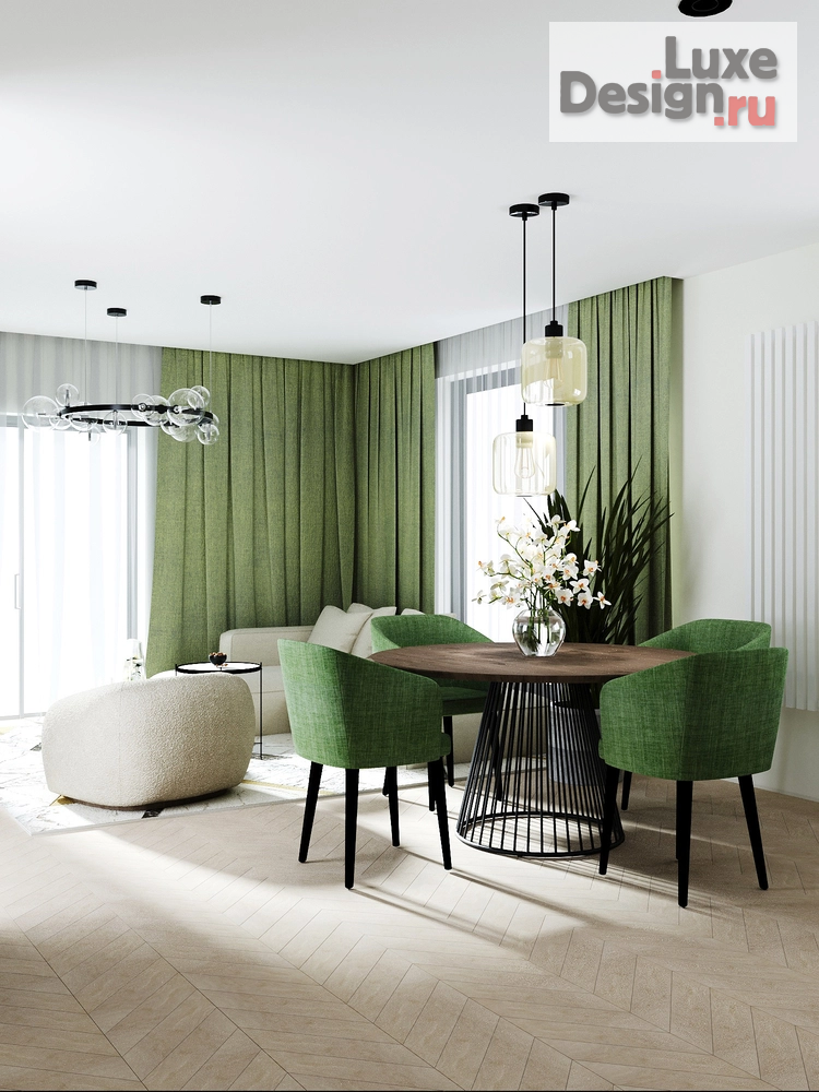 Дизайн интерьера гостиной "Проект кухни-гостиной в Тульской области" (фото 6) от дизайнера Ярыгина Анна Александровна Дизайн интерьера гостиной "Проект кухни-гостиной в Тульской области" (фото 6)