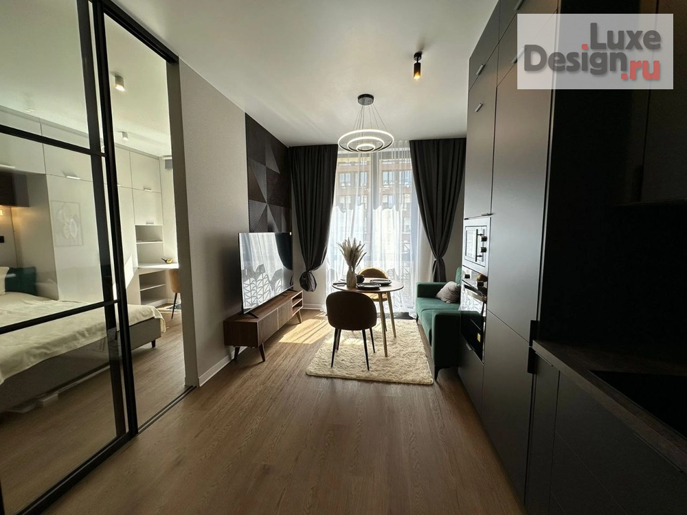 Дизайн интерьера однокомнатной квартиры "Квартира 37 кв.м ЖК ЗИЛарт flipping" (фото 7)