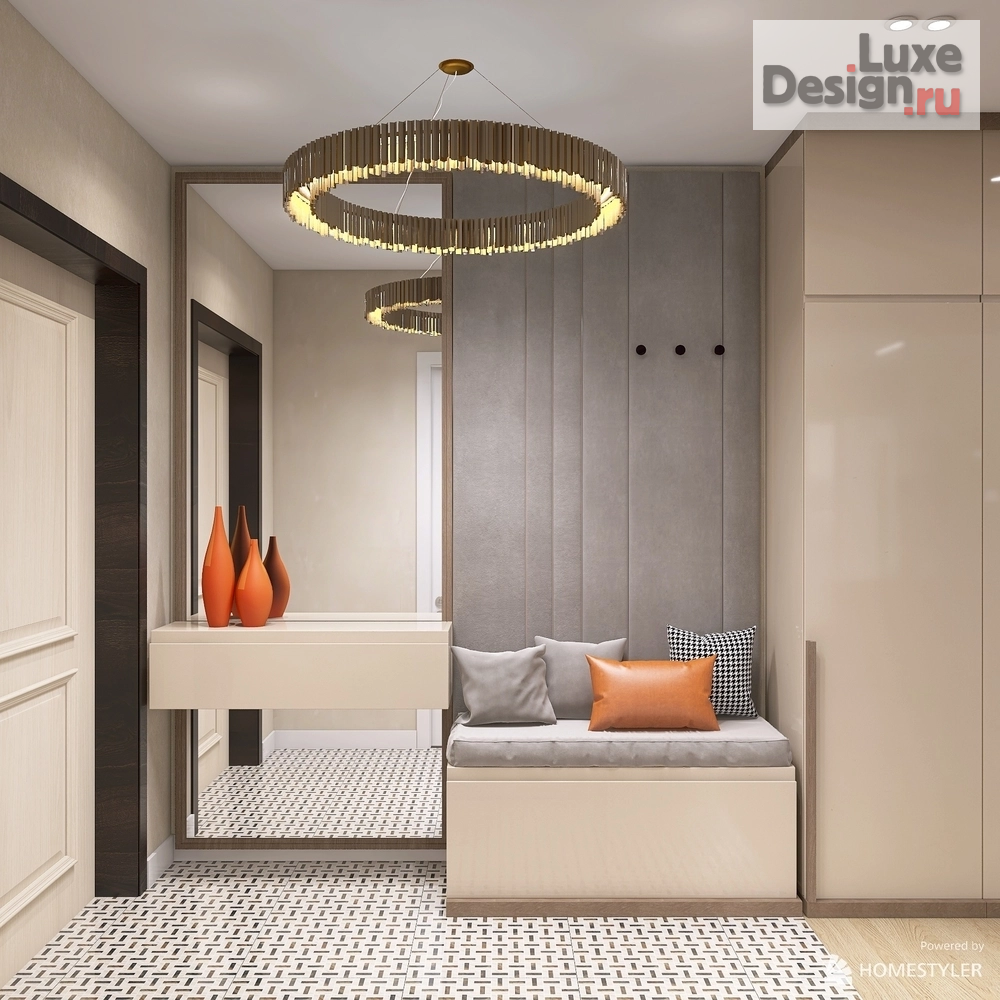 Дизайн интерьера трехкомнатной квартиры "Проект трехкомнатной квартиры для молодой пары с двумя детьми" (фото 4)