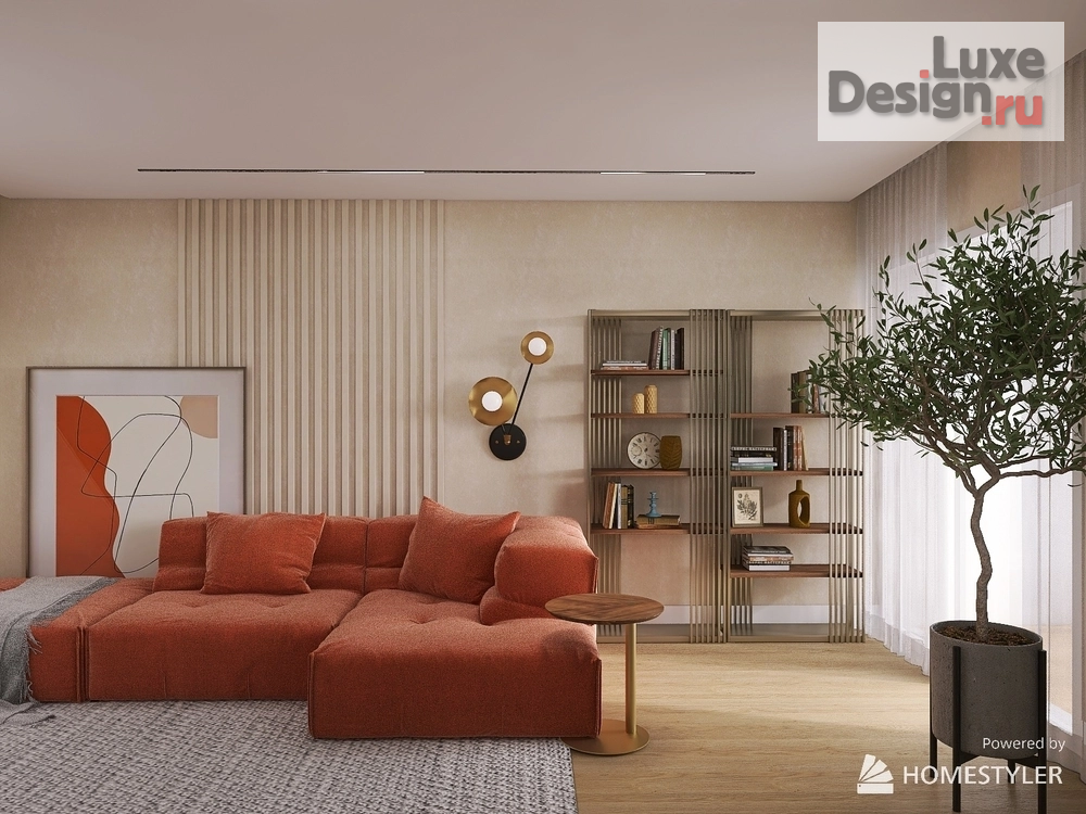 Дизайн интерьера трехкомнатной квартиры "Проект трехкомнатной квартиры для молодой пары с двумя детьми" (фото 3)