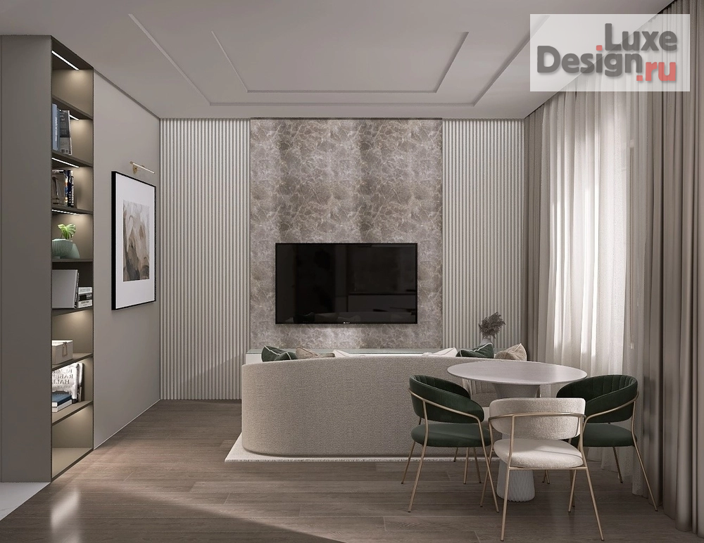 Дизайн интерьера трехкомнатной квартиры "Дизайн интерьера трехкомнатной квартиры в современном стиле" (фото 3)
