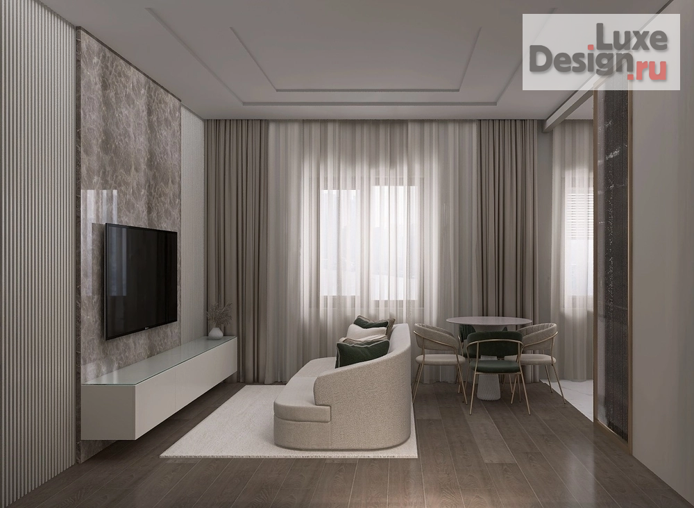 Дизайн интерьера трехкомнатной квартиры "Дизайн интерьера трехкомнатной квартиры в современном стиле" (фото 4)