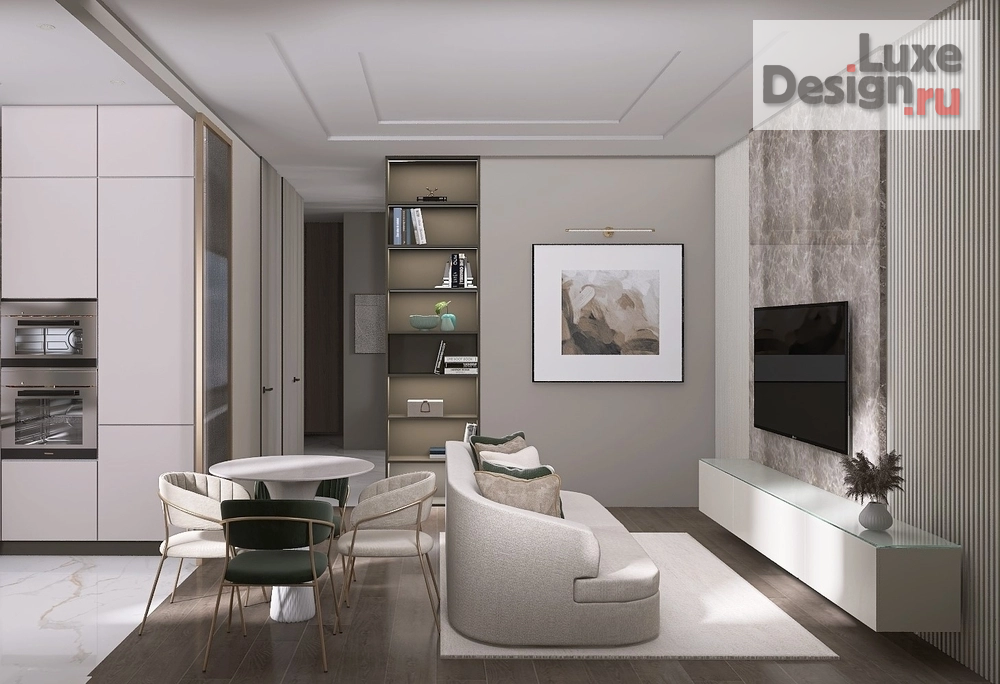 Дизайн интерьера трехкомнатной квартиры "Дизайн интерьера трехкомнатной квартиры в современном стиле" (фото 5)