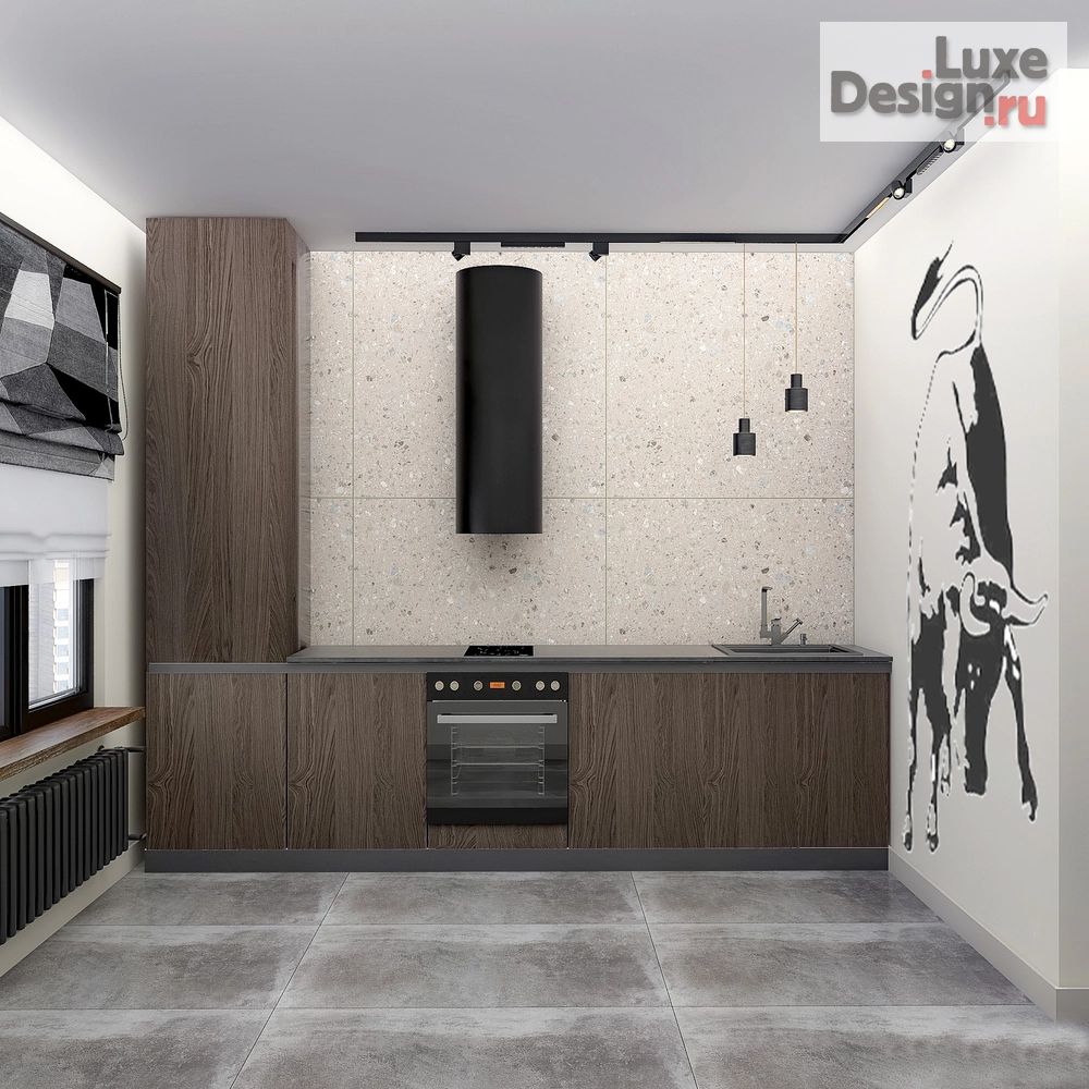 Дизайн интерьера трехкомнатной квартиры "Интерьер для стильного молодого мужчины" (фото 6)