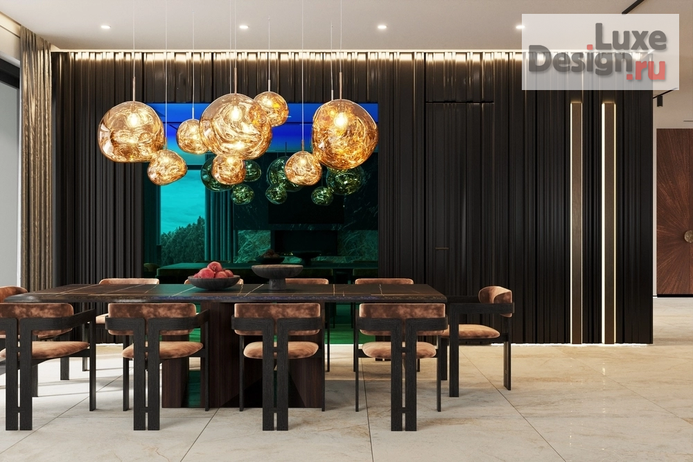 Дизайн интерьера загородного дома "Когда запрос: "Хотим как в дорогом отеле", но уютно и для жизни семьи с 4 детьми." (фото 12)