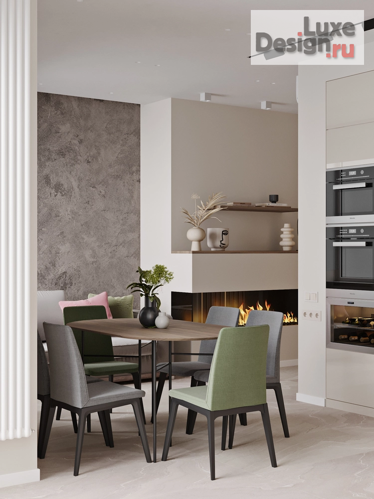 Дизайн интерьера трехкомнатной квартиры "ЖК Лосиный Остров" (фото 6)