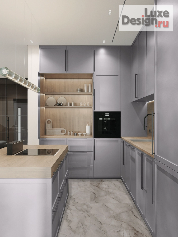 Дизайн интерьера частного дома "Дом с лавандовой кухней" (фото 3) от дизайнера Дина Поликарпова Дизайн интерьера частного дома "Дом с лавандовой кухней" (фото 3)