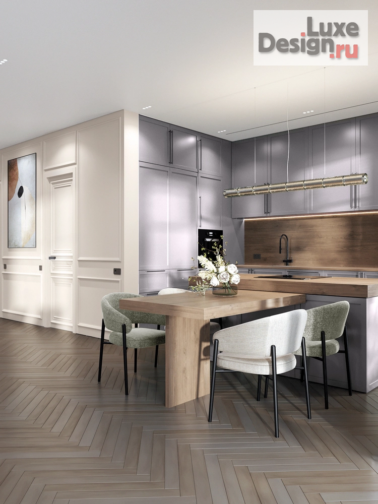 Дизайн интерьера частного дома "Дом с лавандовой кухней" (фото 2) от дизайнера Дина Поликарпова Дизайн интерьера частного дома "Дом с лавандовой кухней" (фото 2)