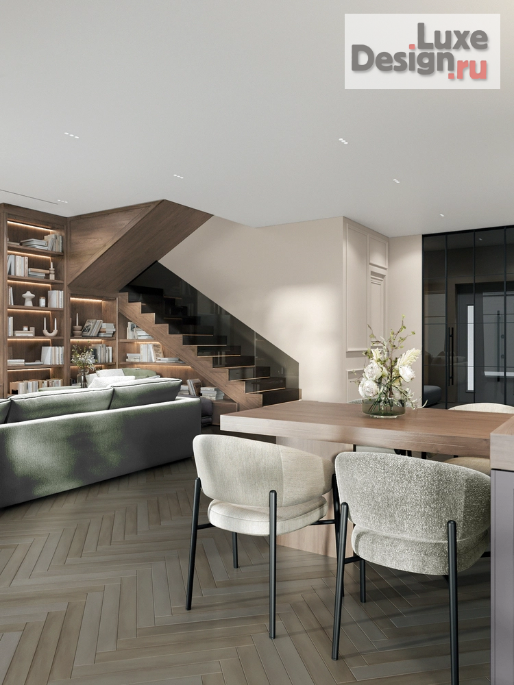 Дизайн интерьера частного дома "Дом с лавандовой кухней" (фото 6) от дизайнера Дина Поликарпова Дизайн интерьера частного дома "Дом с лавандовой кухней" (фото 6)