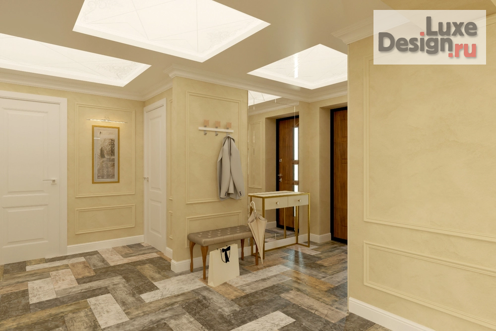 Дизайн интерьера частного дома "Гостиной-кухня в стиле Ар-деко" (фото 1)