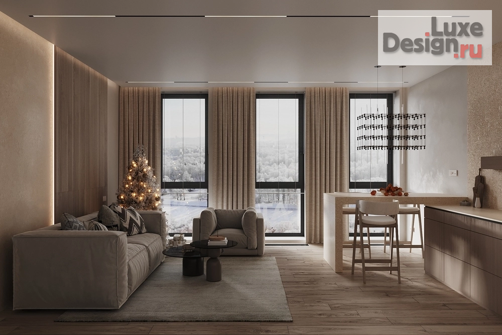 Дизайн интерьера трехкомнатной квартиры "ЖК Bauman House" (фото 2)