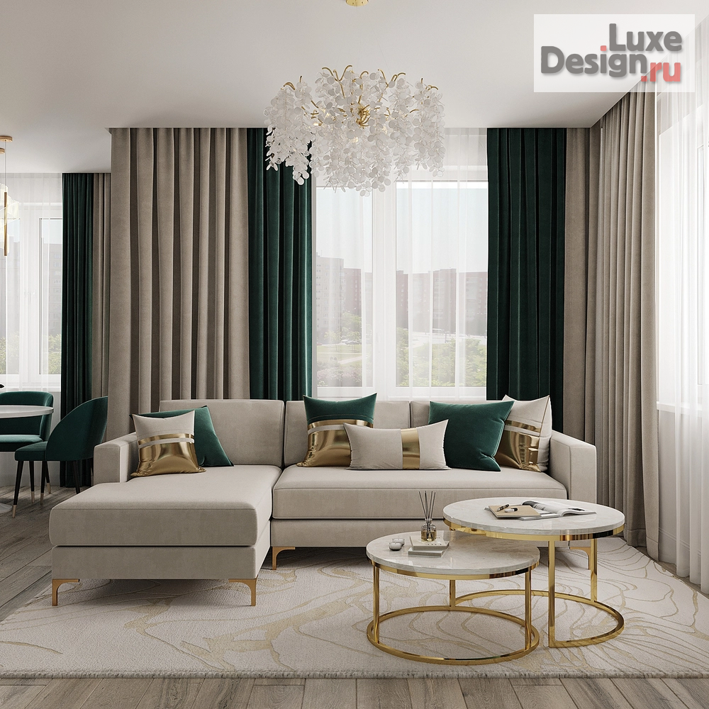 Дизайн интерьера двухкомнатной квартиры "ЖК "Тихие Зори"" (фото 2)