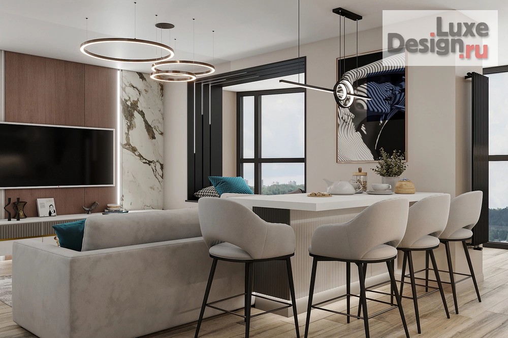 Дизайн интерьера трехкомнатной квартиры "ЖК "Белые Росы"" (фото 1)