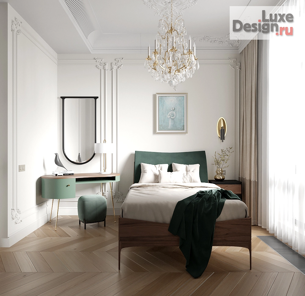 Дизайн интерьера двухкомнатной квартиры "Квартира с европейским винтажном в Шаболовский Residence Hall" (фото 11)