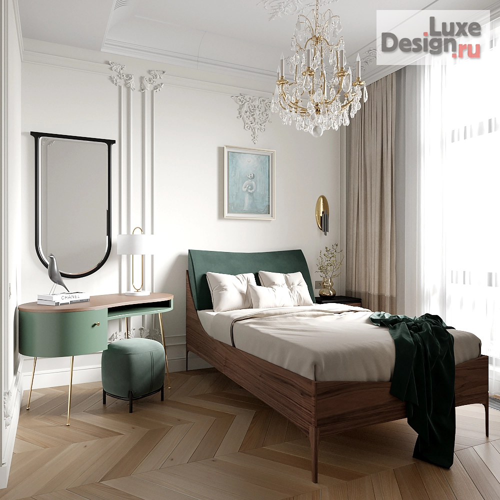 Дизайн интерьера двухкомнатной квартиры "Квартира с европейским винтажном в Шаболовский Residence Hall" (фото 12)