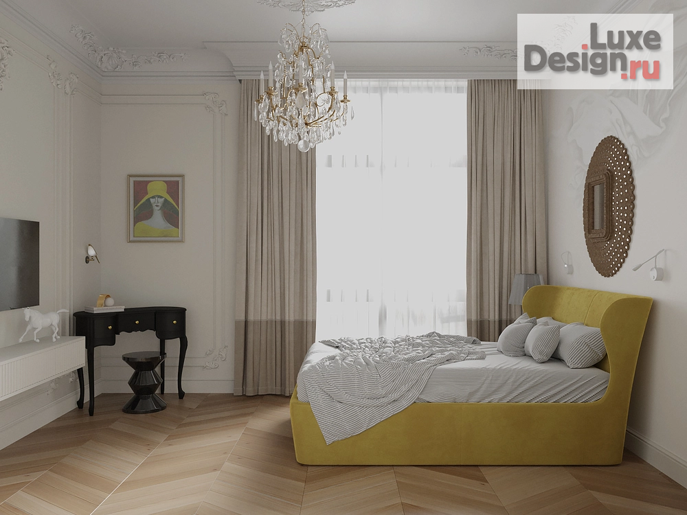 Дизайн интерьера двухкомнатной квартиры "Квартира с европейским винтажном в Шаболовский Residence Hall" (фото 13)