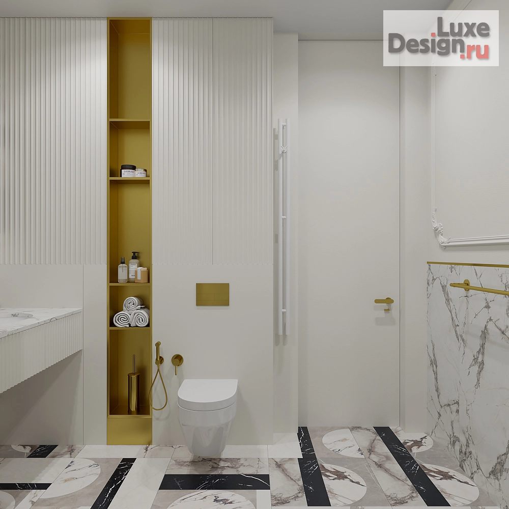 Дизайн интерьера двухкомнатной квартиры "Квартира с европейским винтажном в Шаболовский Residence Hall" (фото 18)