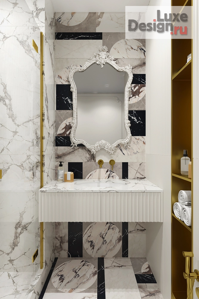 Дизайн интерьера двухкомнатной квартиры "Квартира с европейским винтажном в Шаболовский Residence Hall" (фото 21)