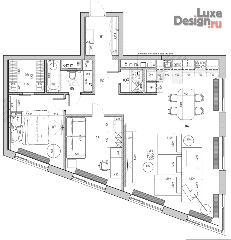 Дизайн интерьера квартиры "Современная квартира Wellton Towers" (фото 2)
