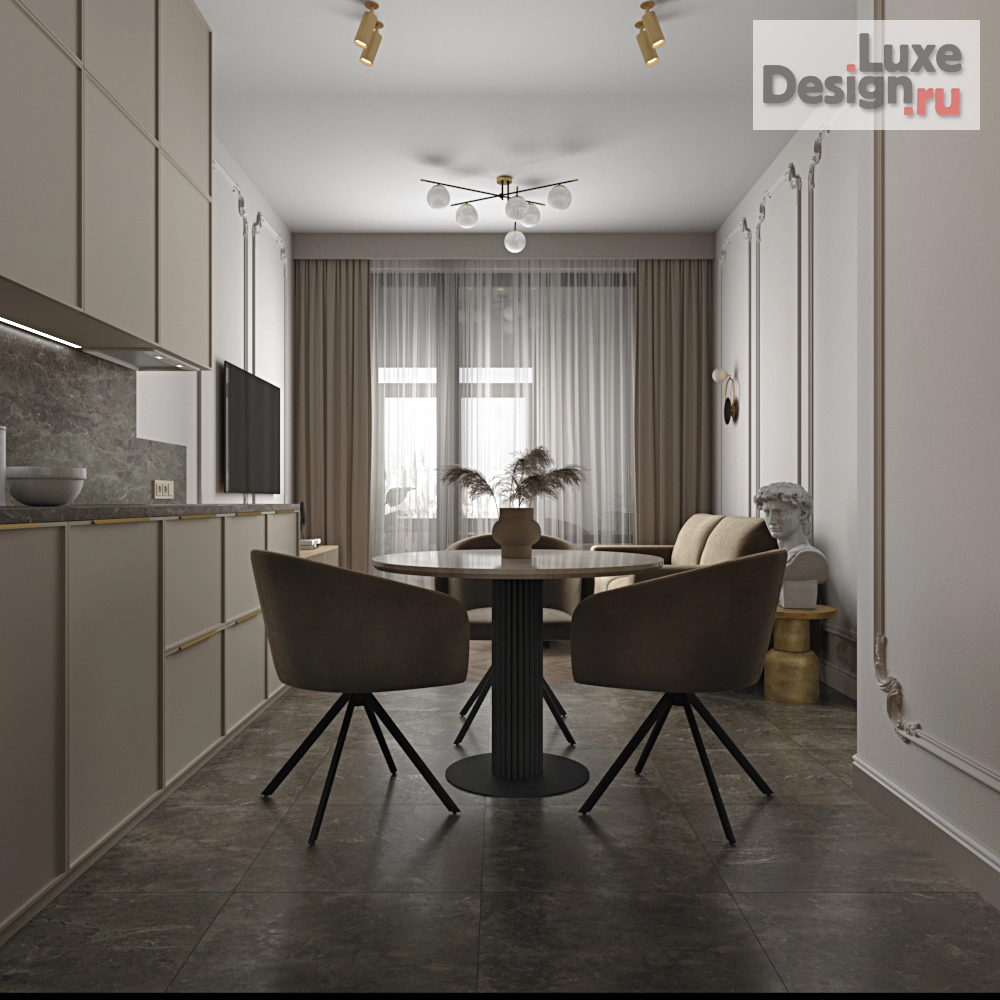 Дизайн интерьера апартаментов "Апартаменты в ЖК "Серебряный фонтан"" (фото 4)