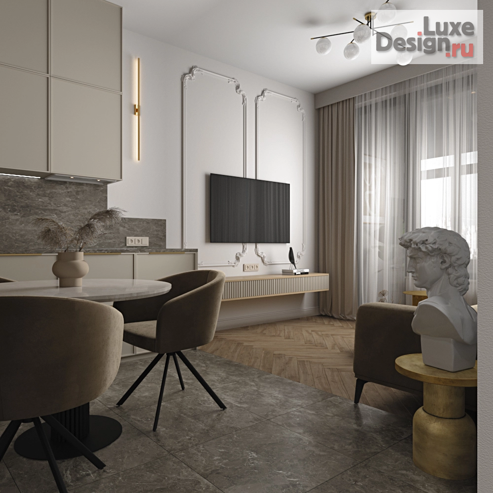 Дизайн интерьера апартаментов "Апартаменты в ЖК "Серебряный фонтан"" (фото 9)