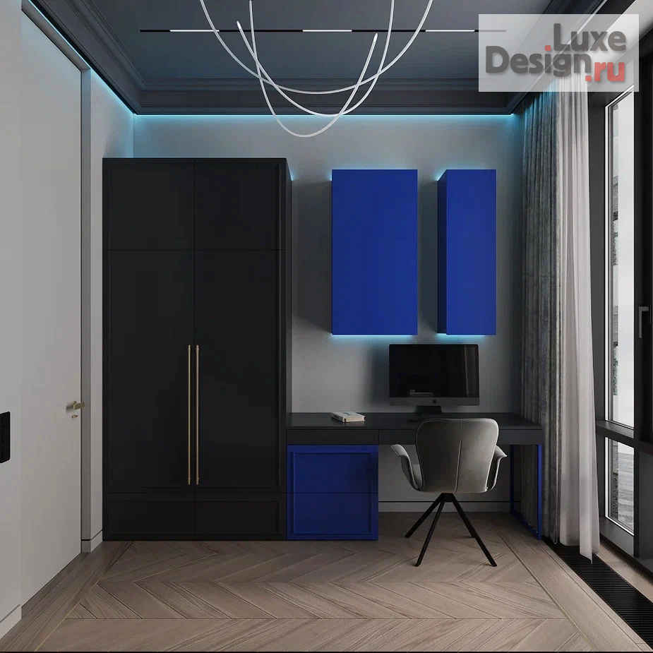 Дизайн интерьера четырехкомнатной квартиры "AFI Park «Воронцовский» квартира площадью 110 кв.м." (фото 21)