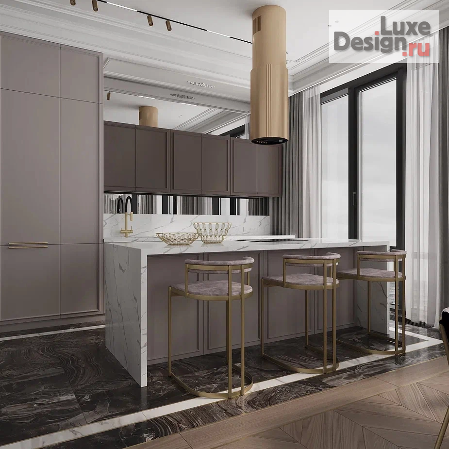 Дизайн интерьера четырехкомнатной квартиры "AFI Park «Воронцовский» квартира площадью 110 кв.м." (фото 5)