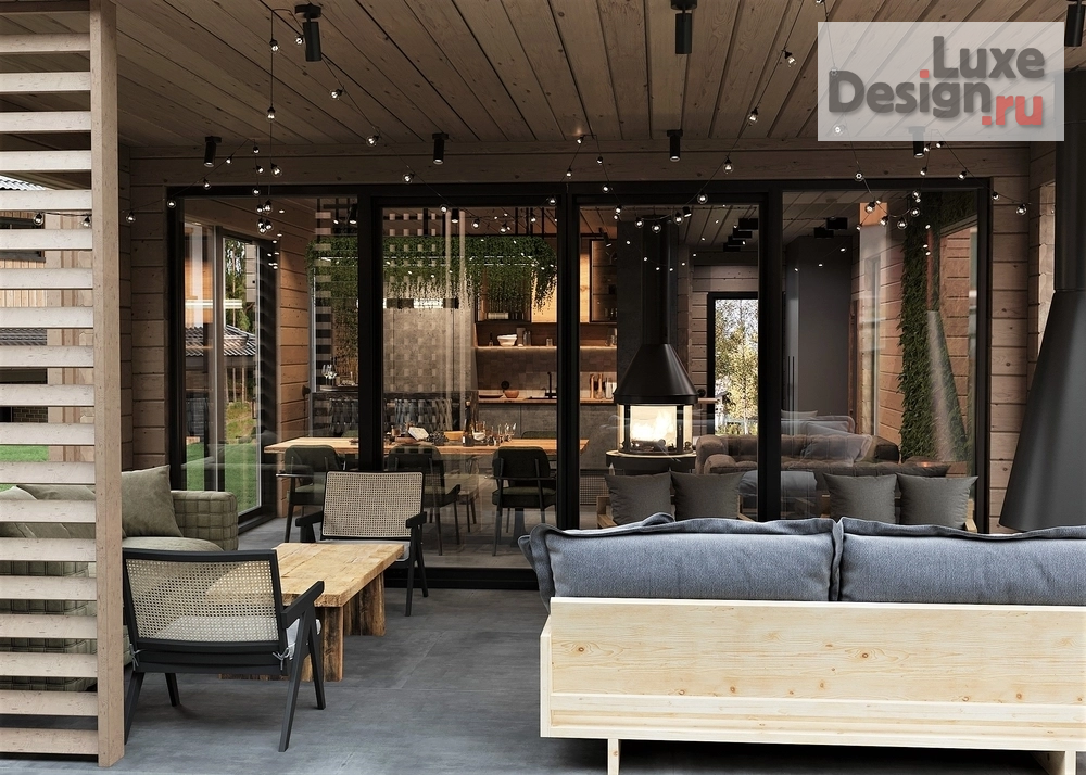 Дизайн интерьера коттеджа "Дизайн проект беседки и дома в поселке Белый берег" (фото 3)