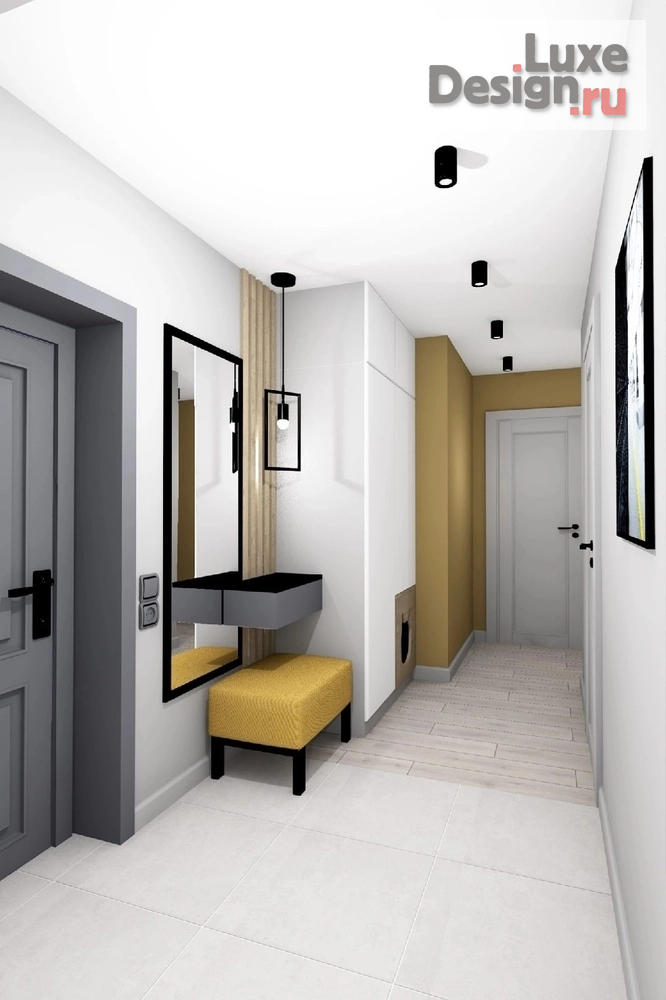 Дизайн интерьера двухкомнатной квартиры "Двушка в Приморском квартале СПб" (фото 3)