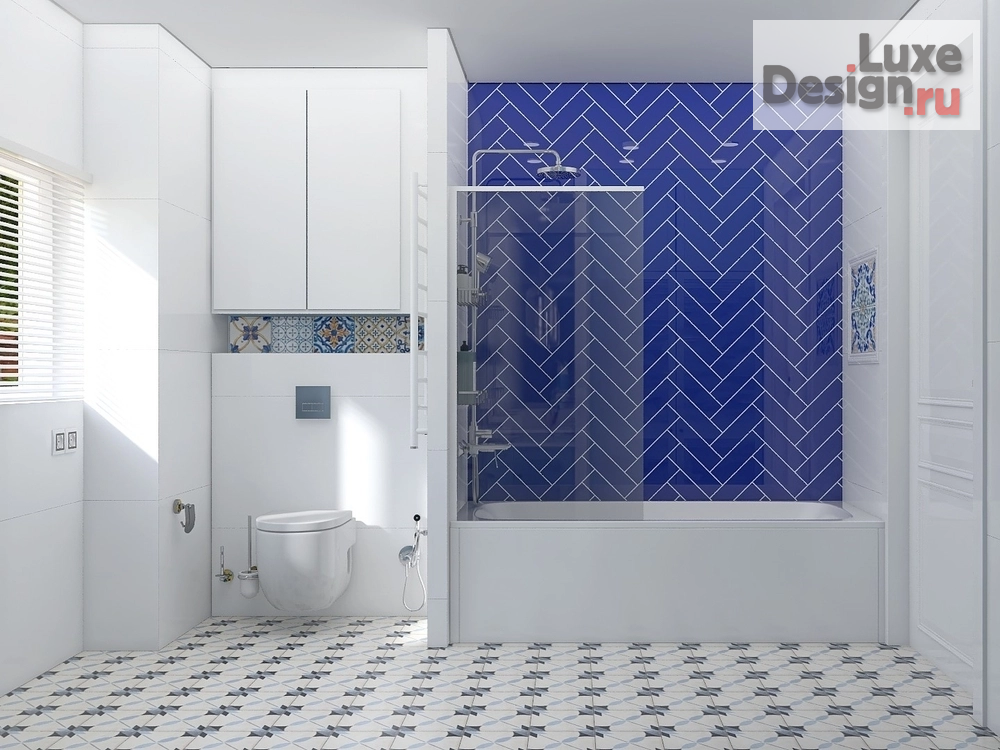 Дизайн интерьера ванной "Ванная комната с нотками средиземноморского побережья" (фото 4)