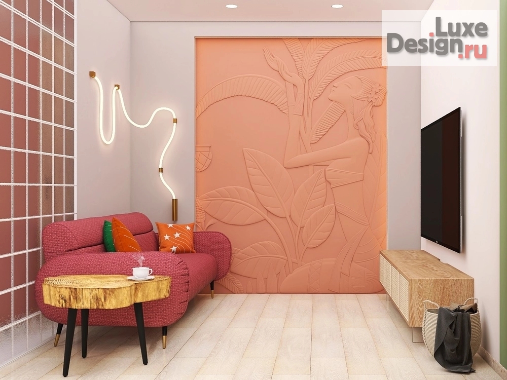 Дизайн интерьера комнаты "Тропики в Москве" (фото 5) от дизайнера Лобанова Эльвира Геннадьевна Дизайн интерьера комнаты "Тропики в Москве" (фото 5)