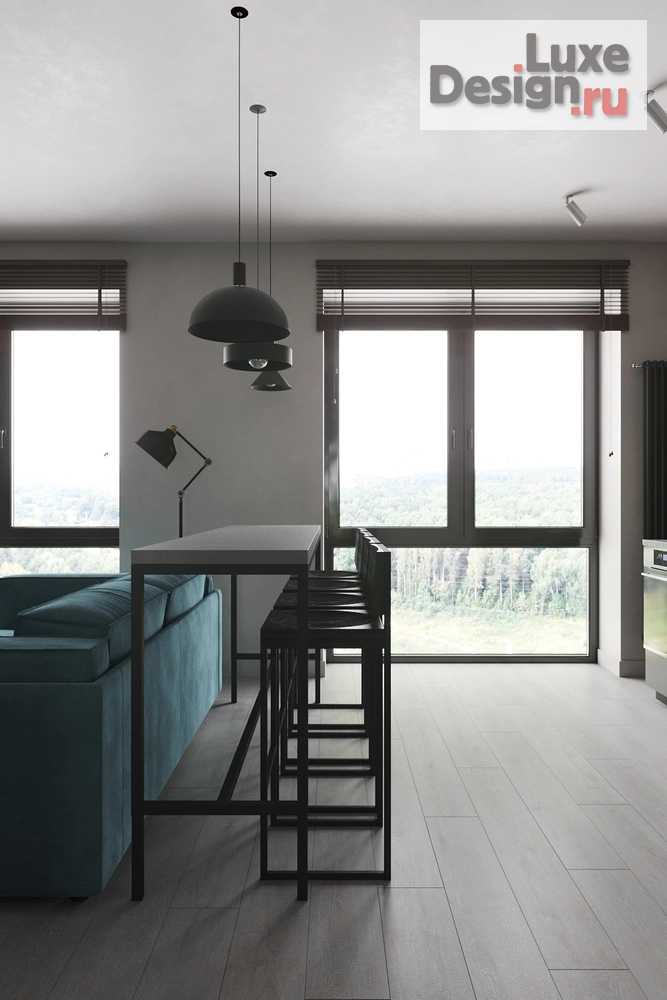 Дизайн интерьера однокомнатной квартиры "ЖК Discovery" (фото 5)