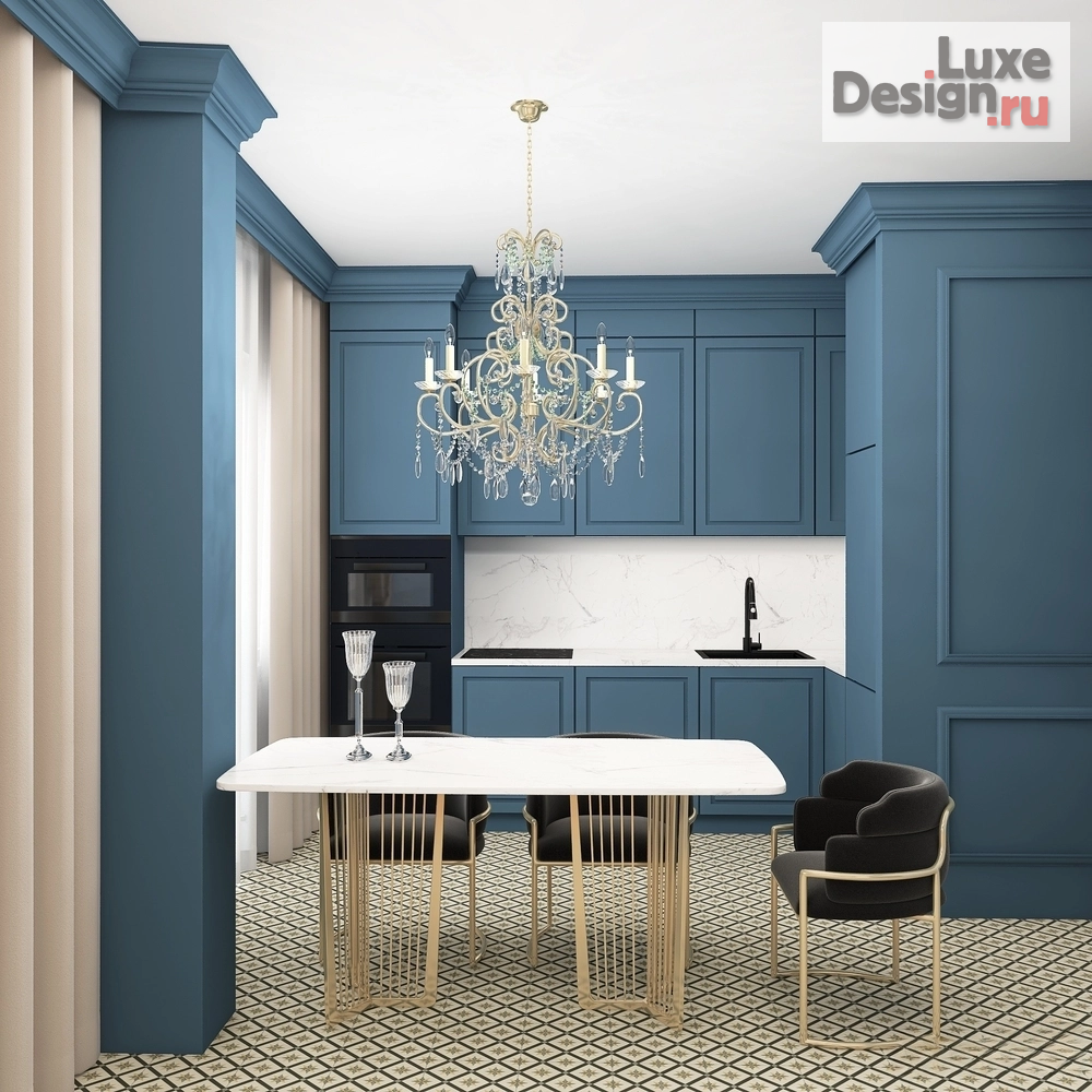 Дизайн интерьера двухкомнатной квартиры "Двухкомнатная квартира в стиле неоклассика" (фото 3)