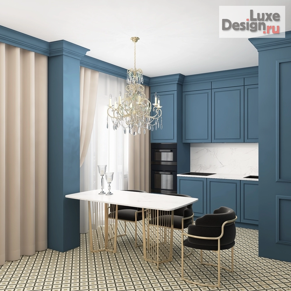 Дизайн интерьера двухкомнатной квартиры "Двухкомнатная квартира в стиле неоклассика" (фото 5)