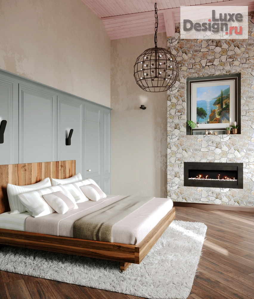 Дизайн интерьера загородного дома "Мастер спальня в частном доме" (фото 3)