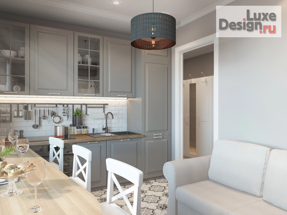 Дизайн интерьера двухкомнатной квартиры "Квартира в ЖК "Северный"" (фото 3)