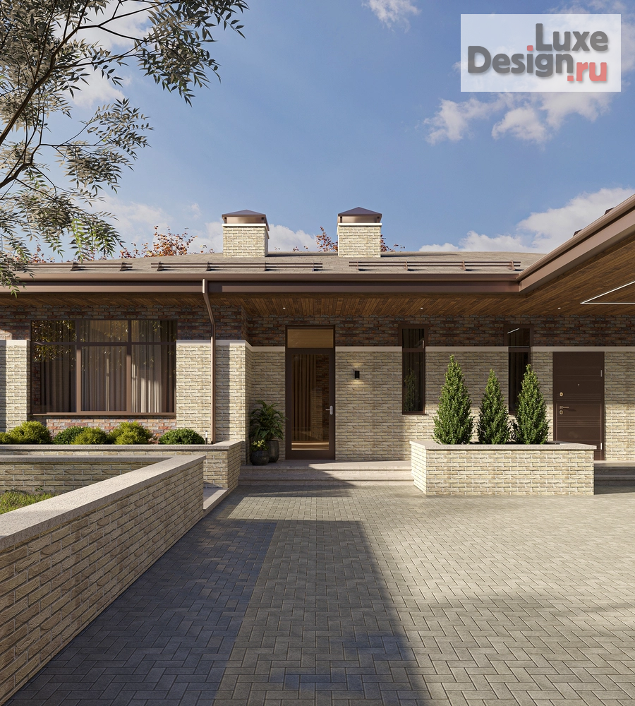 Частная архитектура "Одноэтажный дом со скатной кровлей" (фото 3)