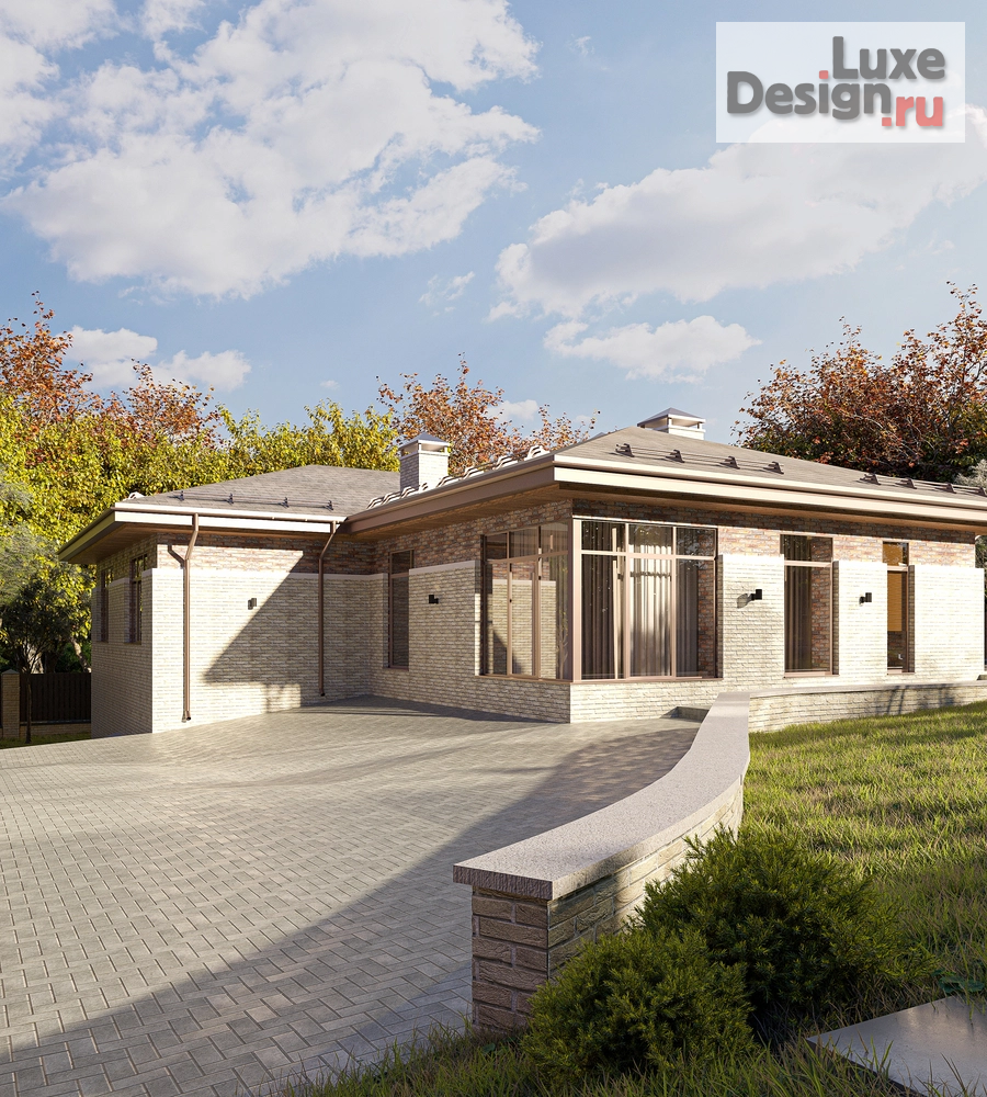 Частная архитектура "Одноэтажный дом со скатной кровлей" (фото 6)