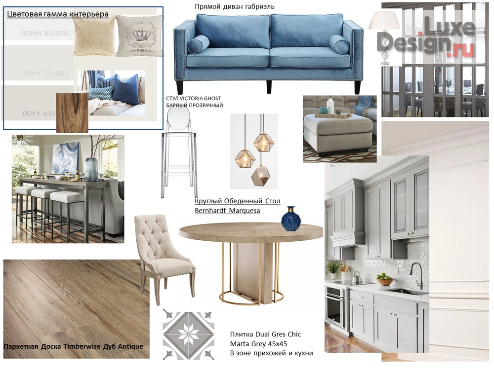 Дизайн интерьера гостиной "Дизайн-проект кухни гостиной" (фото 5) от дизайнера Мелешкова Екатерина Николаевна Дизайн интерьера гостиной "Дизайн-проект кухни гостиной" (фото 5)