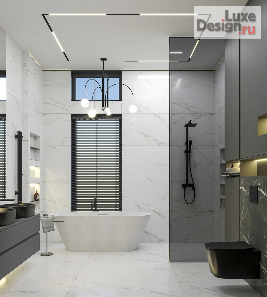 Дизайн интерьера частного дома ""Лаконичная гармония". Проект загородного дома " (фото 12)