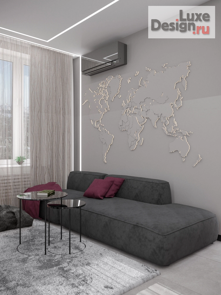 Дизайн интерьера двухкомнатной квартиры " «Минимализм с характером» Проект двухкомнатной квартиры" (фото 3)