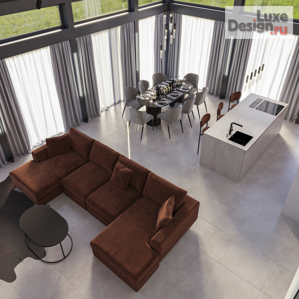 Дизайн интерьера частного дома ""Лаконичная гармония". Проект загородного дома " (фото 11)